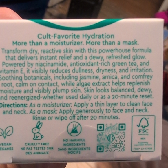 Clarks Deep Moisture Mask Redness Rescue + Daily Plumping Cream NIB NEW IN BOX - Picture 4 of 12